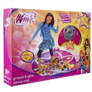 WINX CLUB ROCK STAR GROOVE AND GLOW DANCE MAT NEW! MP3 PLUG IN!